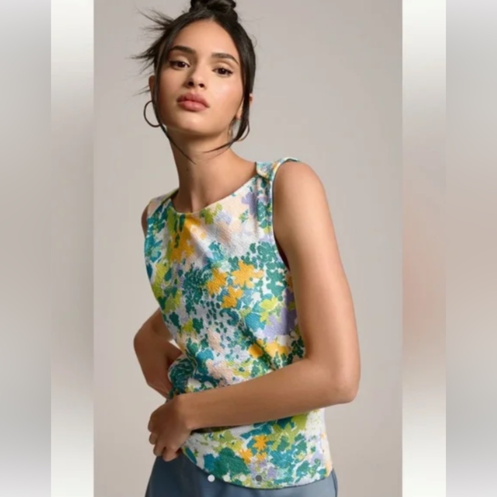 Anthropologie Maeve Mina Boatneck Top ☀️ Size Medium Y2K
